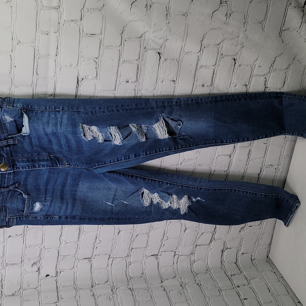 American eagle distressed high rise jeggings